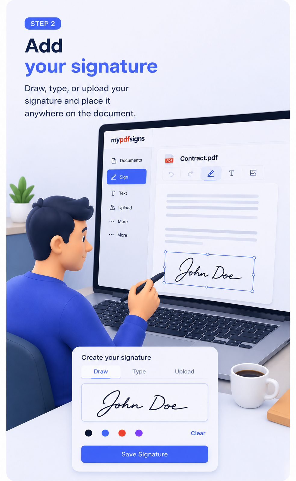 03 — Add your signature